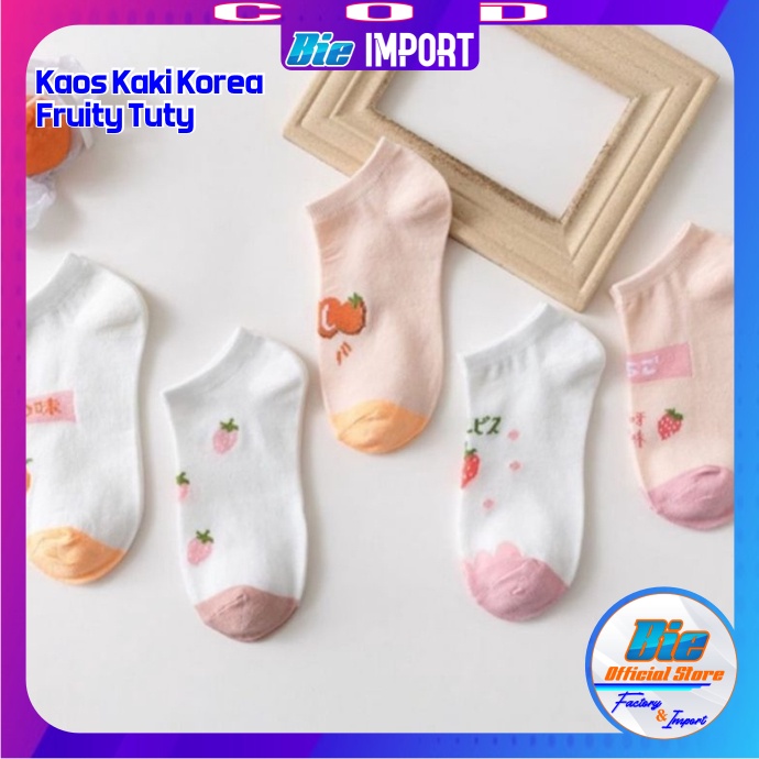 Kaos Kaki Korea Wanita Motif Buah Impor Best Seller