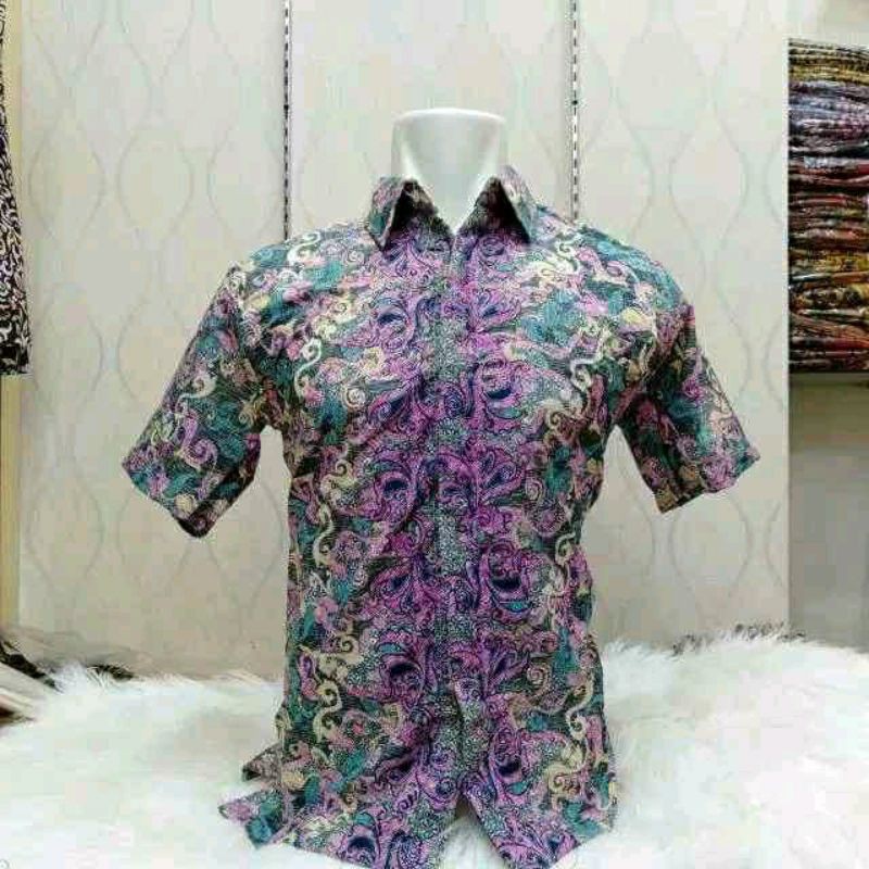 HEM BATIK PENDEK / BATIK PRIA DEWASA / KEMEJA BATIK