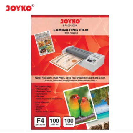 

Laminating Film / Plastik Laminating Joyko LF100-2234 (F4)