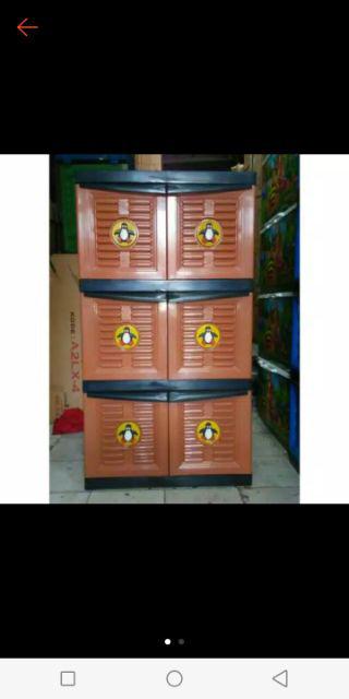 Promo Lemari Plastik Murah / Lemari Pakaian Jumbo Susun 3