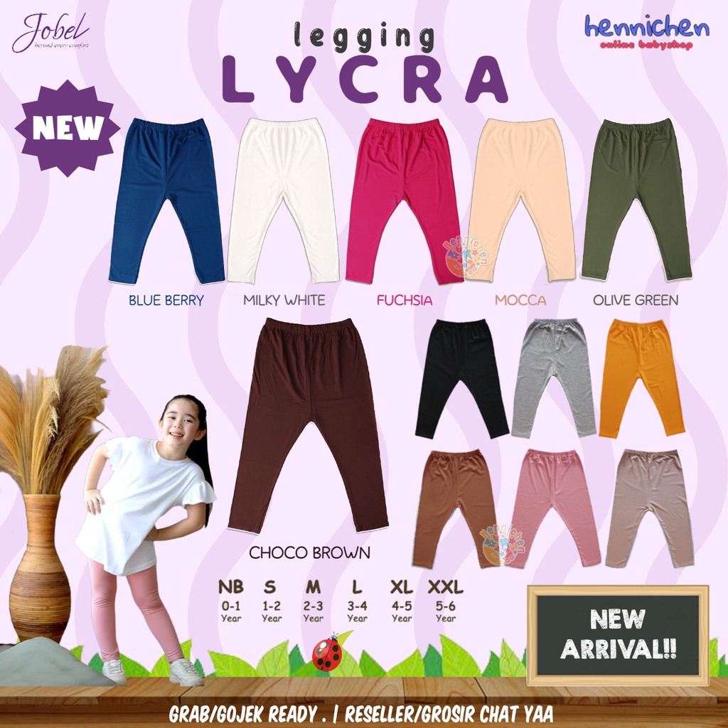 PROMO 12.12 1 Pcs Lycra Legging Kazel Jobel LEGGING BAYI LEGGING ANAK BAHAN LEMBUT 0-5 TAHUN part 2