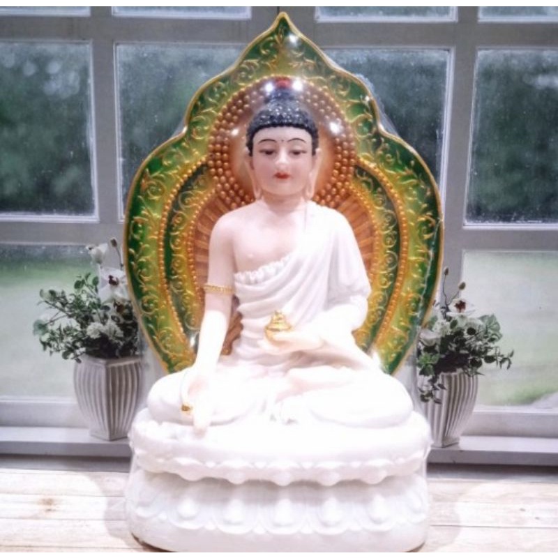 Rupang Patung Buddha Bhaisajyaguru Peikuang Hijau