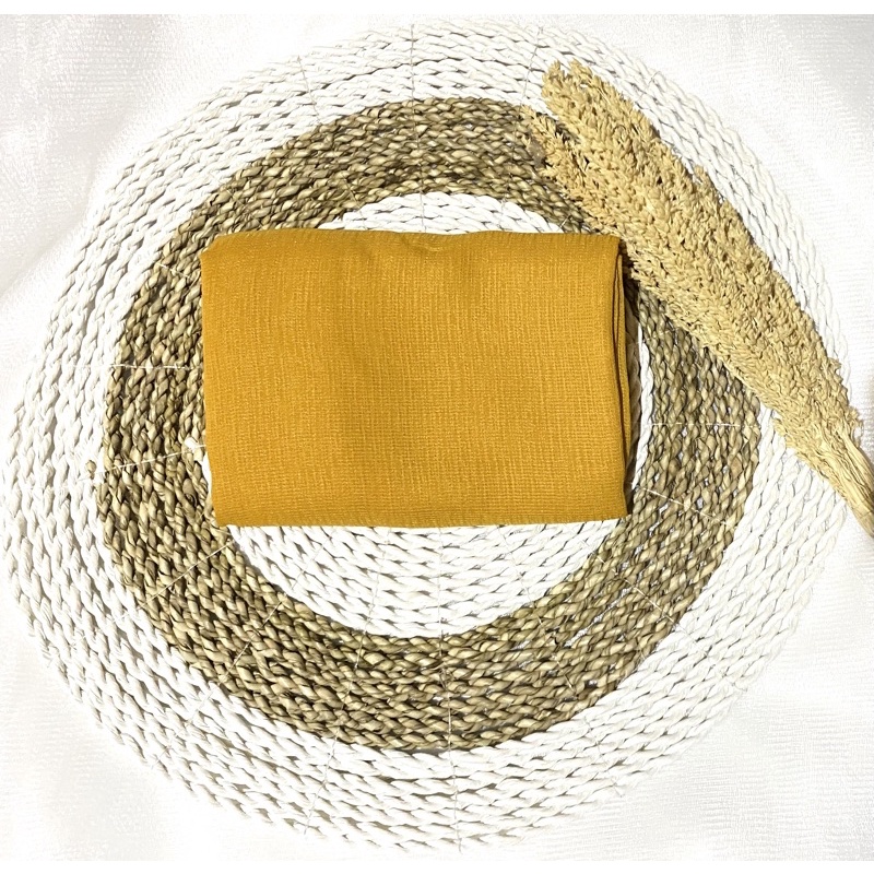 Jilbab segi empat Cornskin Premium Jahit Tepi/ Jilbab Serat Jagung / CORNSKIN-Mustard