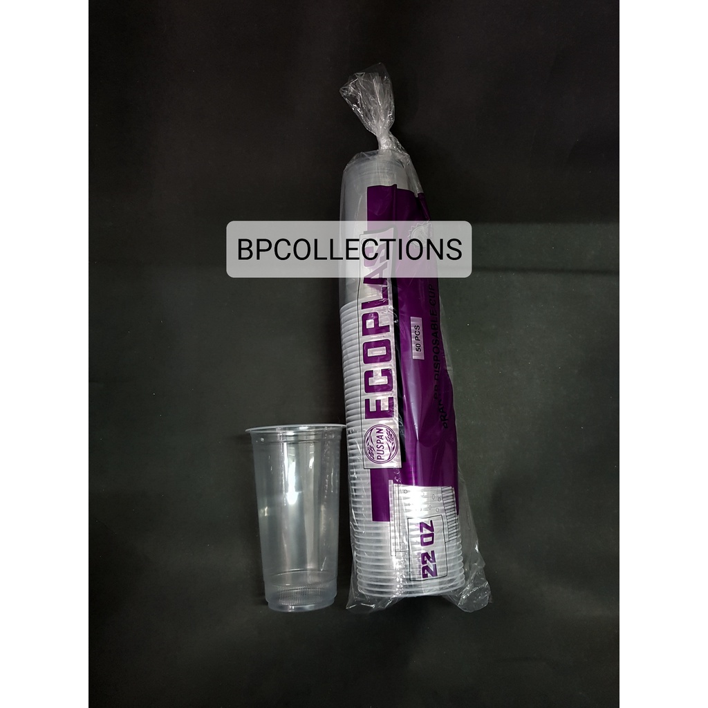 1 DUS GOJEK GELAS PLASTIK 10OZ 12OZ 14OZ 16OZ 22OZ TUTUP CUP 10 12 14 16 22 OZ UKURAN BUBBLE POP ICE