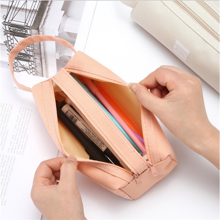 Kotak Pensil Dan Stationery Dual Zipper / Dompet Pensil 2 Pouch