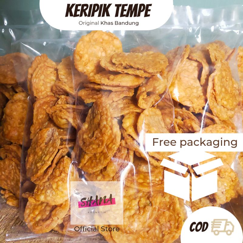 

Keripik Tempe Goreng Bandung Original Manis Pedas Daun Jeruk Kemasan 500 gr