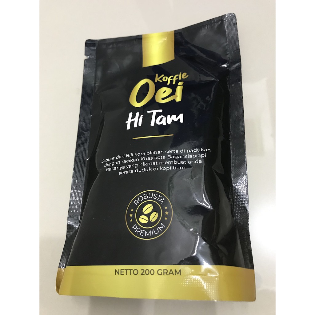 

Kopi bubuk halus Robusta Premium Koffie Oei HI tam 200g