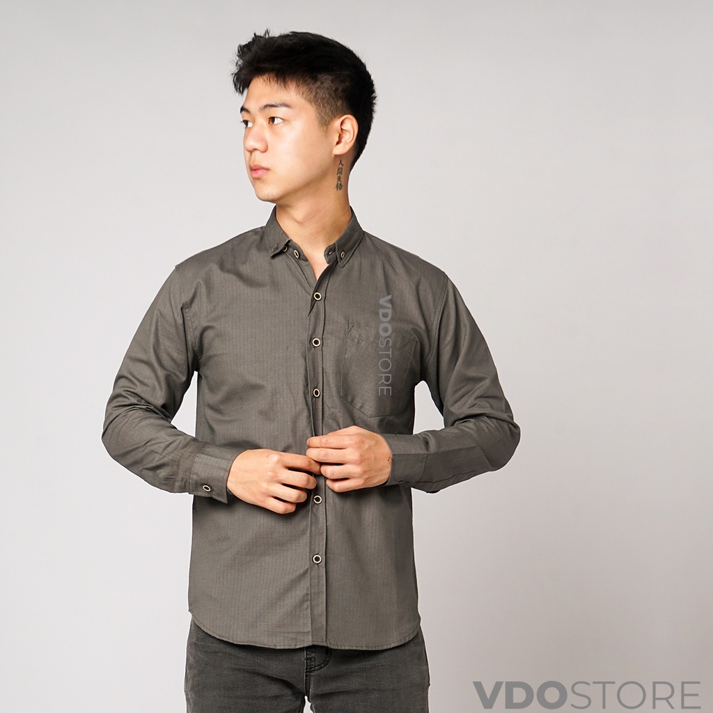 KEMEJA PRIA ABU TUA BASIC LENGAN PANJANG BAJU DEWASA POLOS PREMIUM KEMEJA KERJA TEBAL M L XL MEN SHIRT KEMEJA KANTOR FORMAL SANTAI CASUAL SEMI KASUAL VIRAL MURAH KATUN KUALITAS