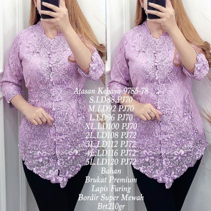 Baju Kebaya Modern Bahan Brukat Ori Baju Pesta Perniakhan Undengan Resepsi Dan wisuda Atasan Kebaya 