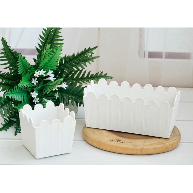 VAS PAGAR PANJANG PLASTIK pot bunga pot pagar dekorasi pajangan shabby chic vas pagar plastik