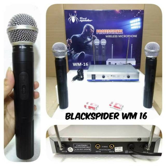 BLACK SPIDER WM 16
PROFESIONAL WIRELESS MICROPHONE