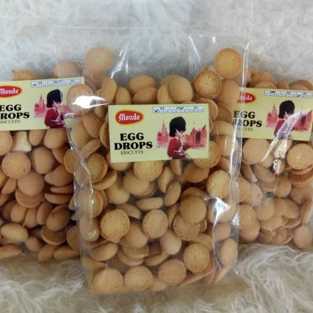 

Snack Kiloan Original Murah Monde Egg Drops Biscuits 250gr - CEMILAN ACAK