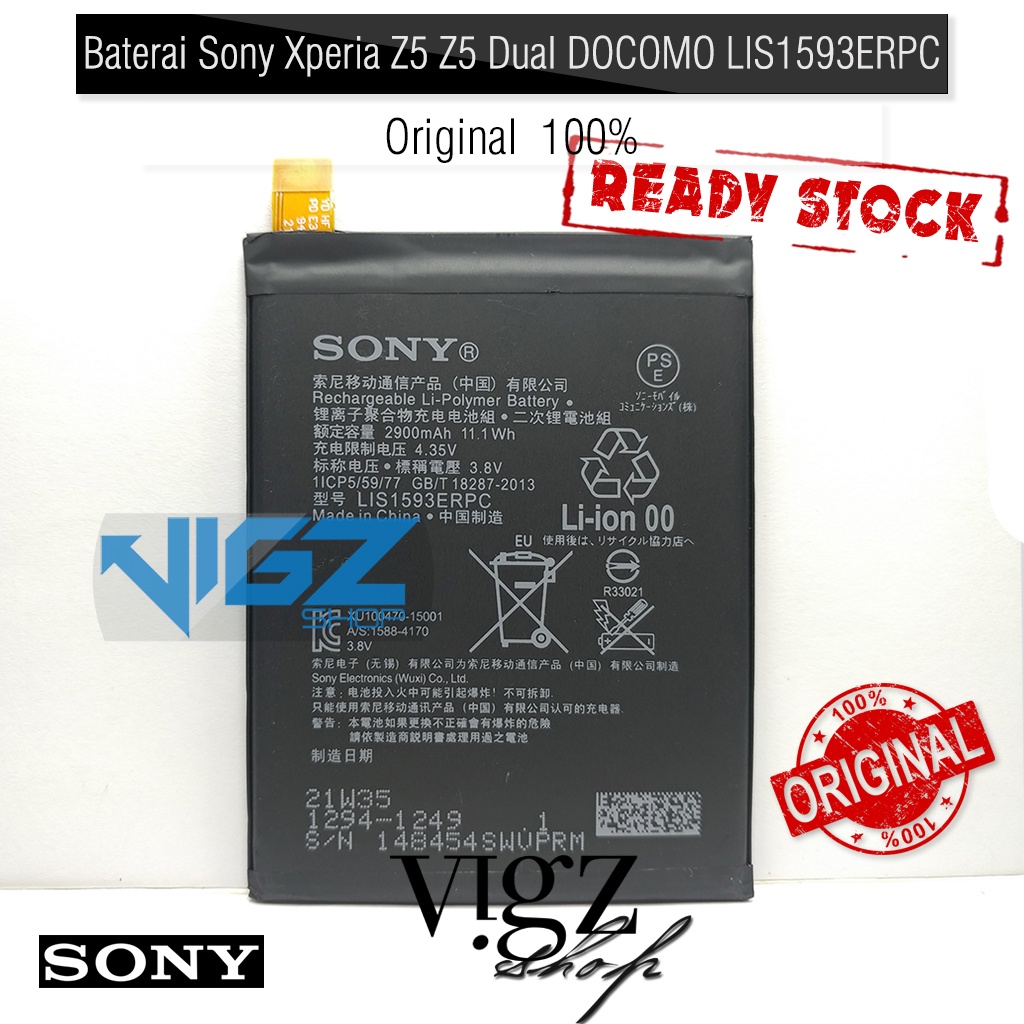 Baterai Sony Xperia Z5 Z5 Dual DOCOMO LIS1593ERPC Original 100%