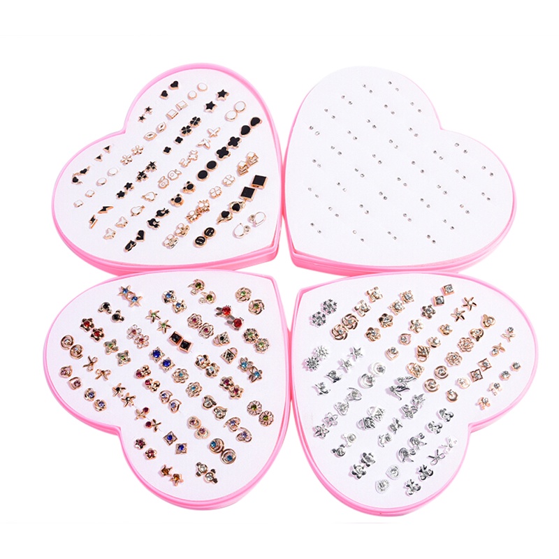 Full 36pcs / Set Anting Tusuk Bentuk Bunga / Buah Bahan Clay Untuk Anak Perempuan