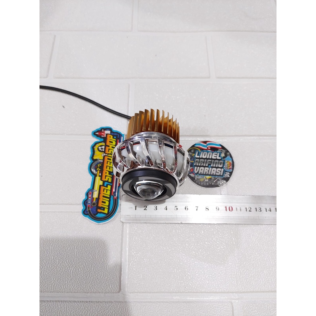 Lampu depan LED projie mini rainbow flash lampu projie depan mini projie ubur ubur kecil