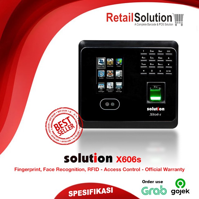 Mesin Absensi Fingerprint Wajah - Solution X606S / X-606S / X 606 S