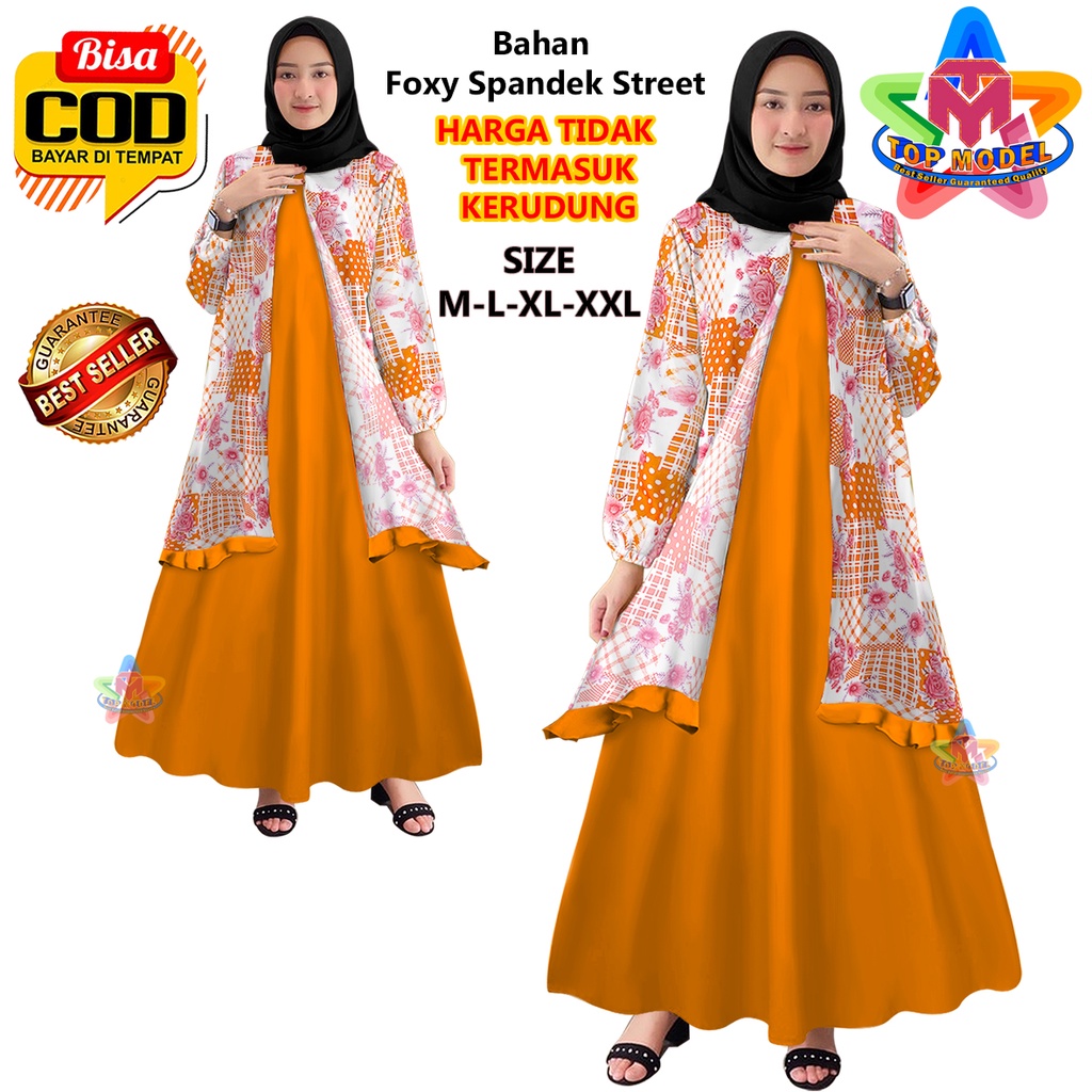 BISA COD &amp; Gratis Ongkir Gamis Gamis Wanita Rompi SHALSABILLA TOP MODEL 00031 wanita dewasa rompi, gamis dewasa motif bunga Gamis Pengajian Gamis Islami Gamis Lebaran Syar'i Gamis Moderen Gamis Terbaru Gamis Kekinian Gamis Populer Gamis Dewasa Perempuan