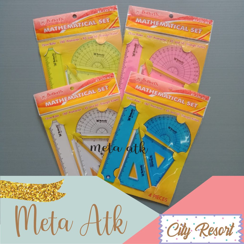 

Penggaris Set Butterfly BT-172-05 (isi 4pc)
