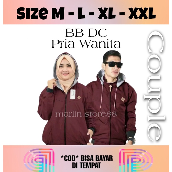 Jaket Parasut Bolak Balik Pria Wanita Cuple Dan Satuan Pria Wanita L - XL - XXL