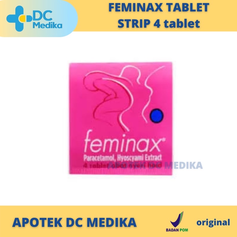 Feminax tablet 4 tab / Obat nyeri Haid / Obat Menstruasi / Obat Haid/ Antinyeri