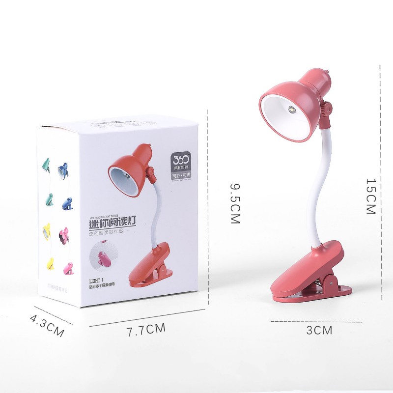 (Warna Acak) Lampu Baca LED Model Klip on Flexible Adjustable Hemat Energi