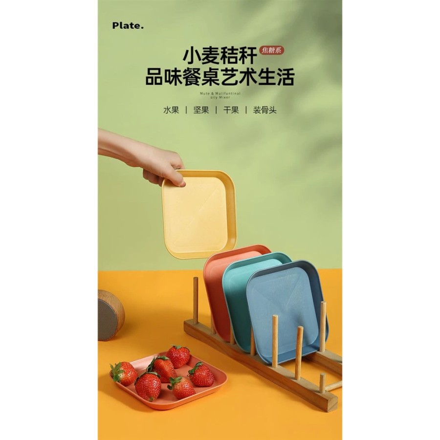 TATAKAN PIRING MINI SERBAGUNA / TEMPAT LAUK / BUAH / KACANG KACANGAN DLL (PERSEGI)