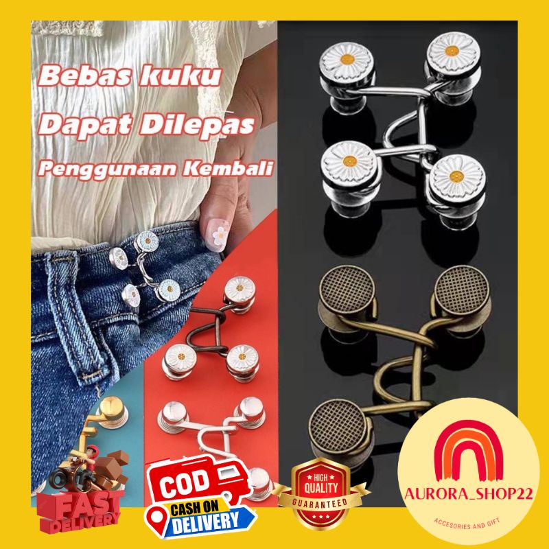[COD] 1 set Kancing Pengecil Jeans Adjustable Kancing Pengecil dapat Diatur Kancing Pasangan Untuk Mengecilkan Celana Unisex Cowok Cewek