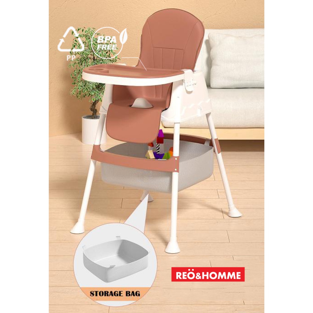 Reo&Homme Baby Chair Portable 2 Position Kursi Makan Bayi 2 in 1 Baby Seat Easy to Clean YCH-2