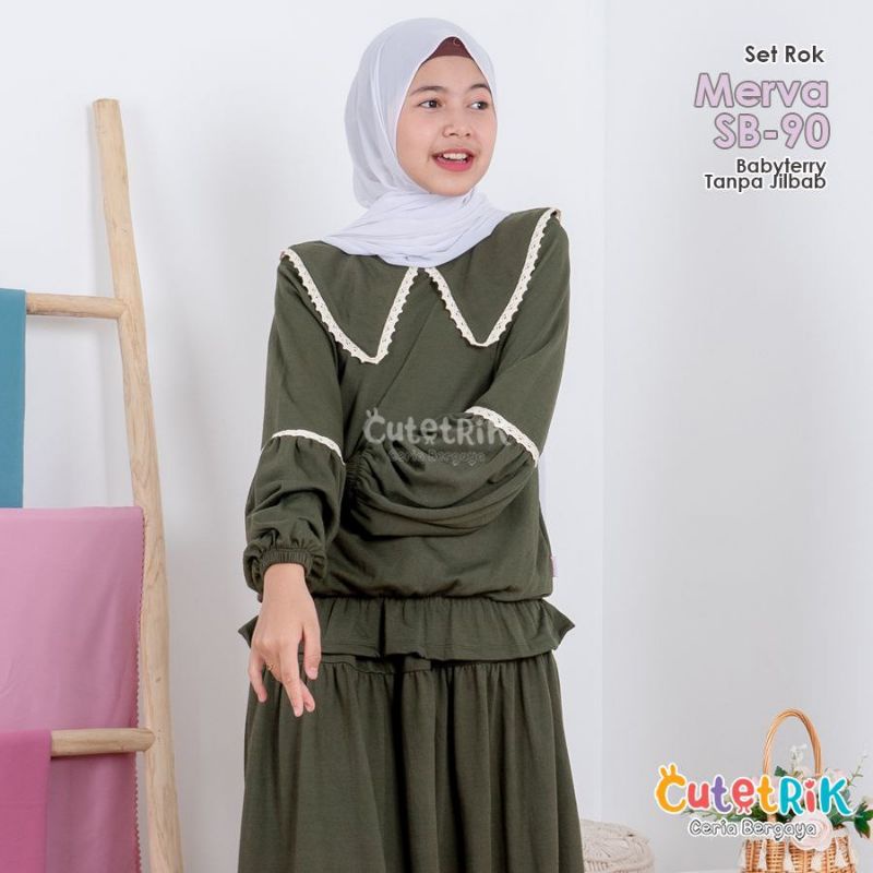 Rumah Gamis Anak (Cutetrik Set Rok Merva SB90)