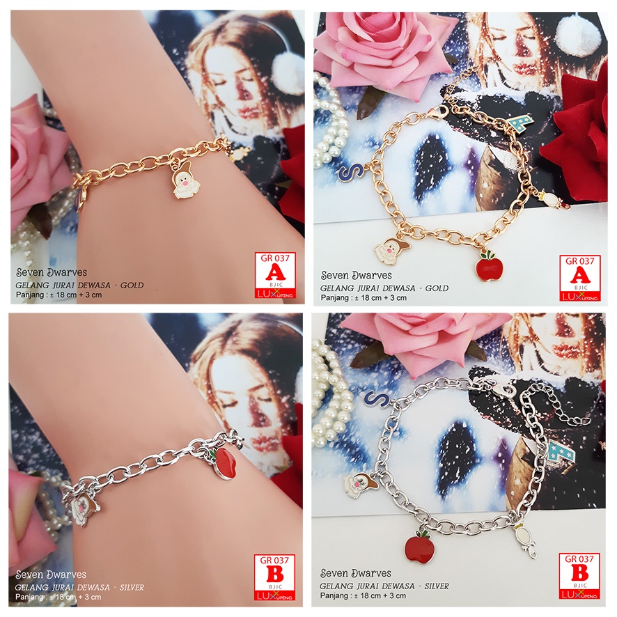 GR 037 Gelang Tangan Dewasa Charm Silver Emas Xuping Murah Lapis Emas Luxx Xuping