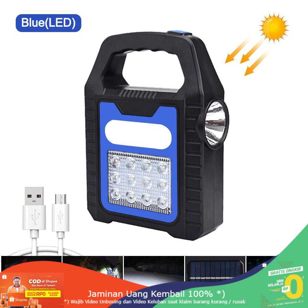 (BISA COD) RVOSTR VASTFIRE Senter Camping Lampu LED Solar Power Recharge 12LED - YD-878A