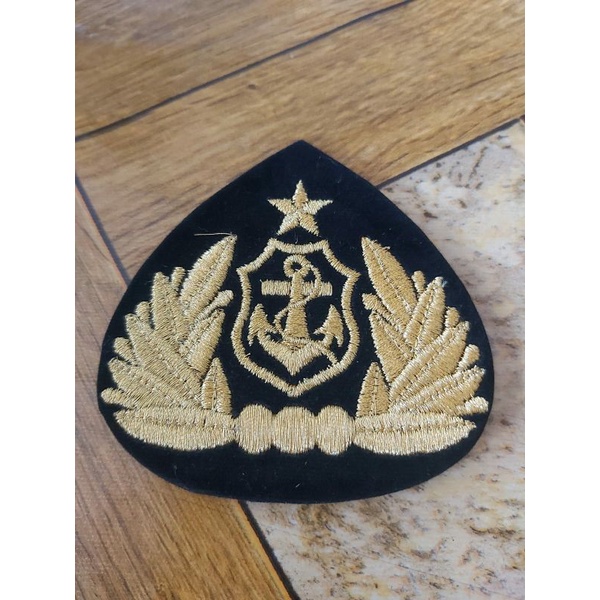 EMBLEM BORDIR TOPI PET SEKOLAH PELAYARAN