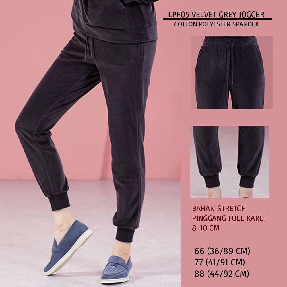 Celana Jogger Branded Wanita - LAPIAF DU MARAIS 05 VELVET JOGGER