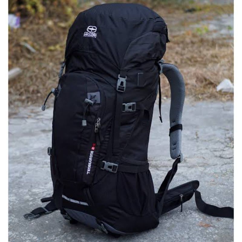 TAS CARRIER CO-TREK TENGGARONG 55 + 5 L | KERIL COTREK COTREX 60 LITER HITAM TAS GUNUNG