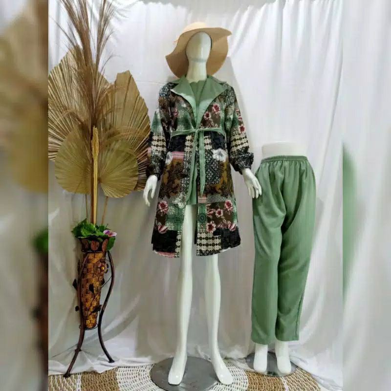 3878 Setelan Muteki Etnik Premium Import