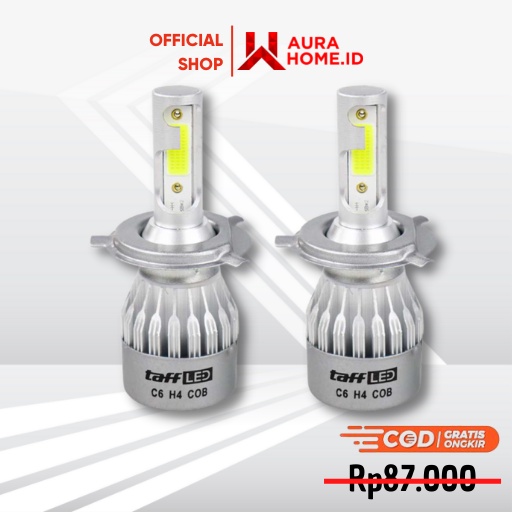 Lampu Mobil Headlight LED H4 COB 2 PCS / Lampu Utama Mobil LED Depan Super Terang Variasi Avanza Cal