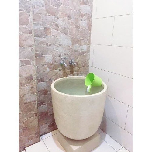 bak mandi terazzo minimalis marmer unik