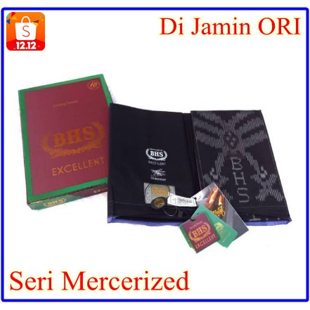 Sarung BHS Hitam Polos Tumpal seri mercerized di jamin Original, Sarung Bhs dewasa, Ori BHS
