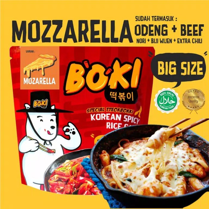 

⭐ COD ⭐ Boki Tokpoki Topokki Topoki Tteokbokki Kue Beras Korea instan halal - Mozarella