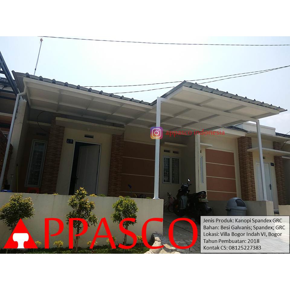 Jual Kanopi Cantik Minimalis Modern Atap Spandek Peredam GRC Di Villa Bogor Indah 6 Indonesia Shopee Indonesia