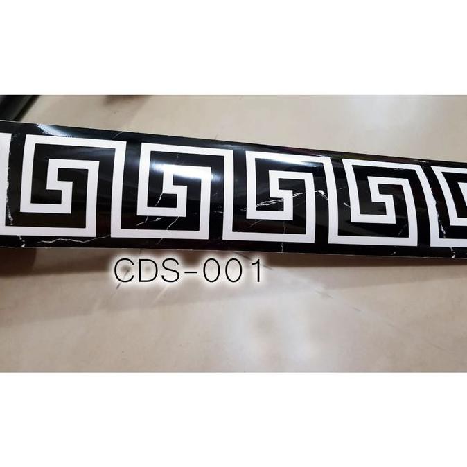 CDS001 CHINESE MARBLE WALL BORDER GLOSSY STICKER LANTAI, KACA, DINDING