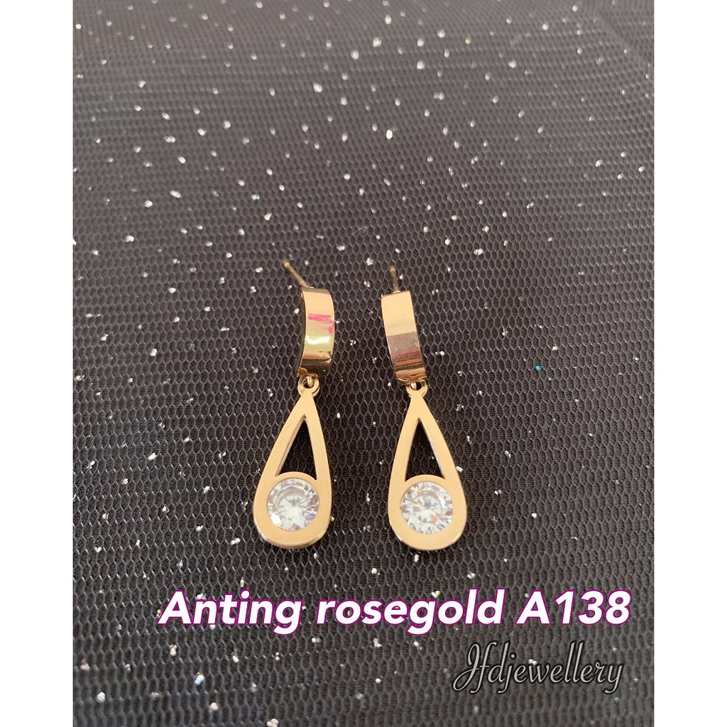 Anting titanium bvlgari anting tindik / hooks anting bvlgari - A138