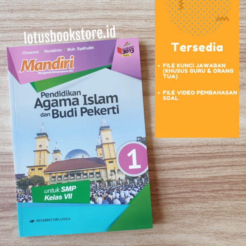 Seri Buku Mandiri SMP Kelas 7 ( Matematika IPA Indo English IPS PPKN PAI Biologi Fisika) Erlangga-PAI