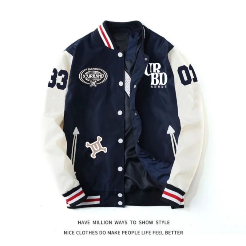 Varsity Waterproof Baseball jacket Bordir A218- X URBAND ABSOLUTE | Jaket baseball pria jaket baseball wanita Jaket varsity pria Jaket varsity wanita Varsity jacket pria jacket wanita jaket pria jaket wanita jaket coach pria coach jacket-Navy