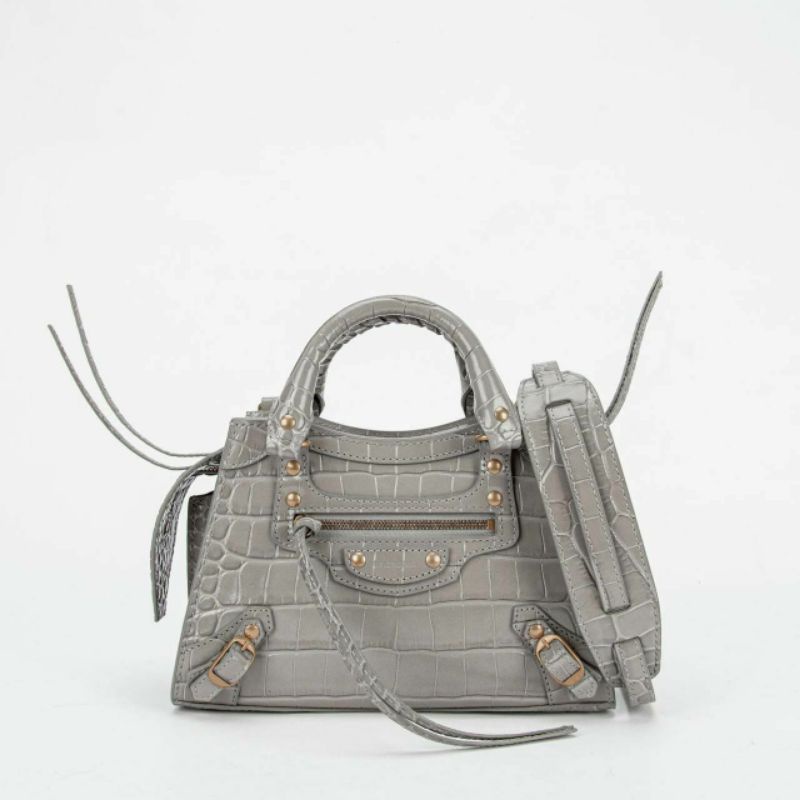 Balenciaga Neo Classic Mini City In Croco