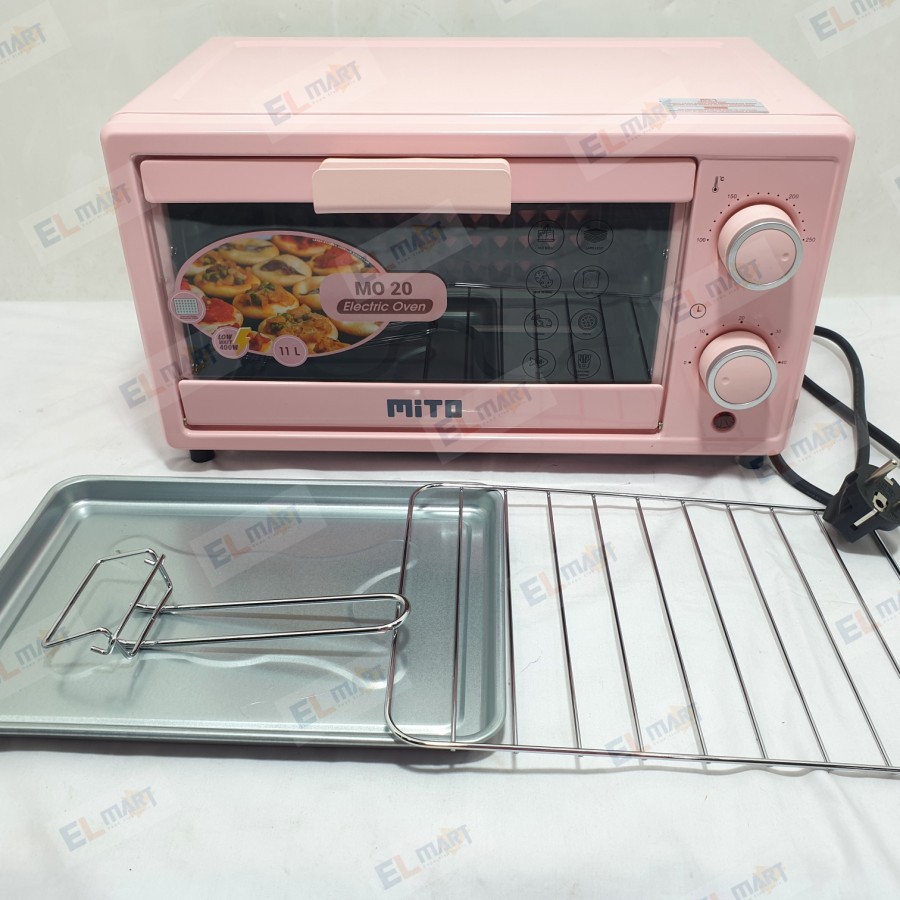 Mito Oven Listrik Mini Mo 20 - Mo20 11 Liter Low Watt 400W Panggangan original