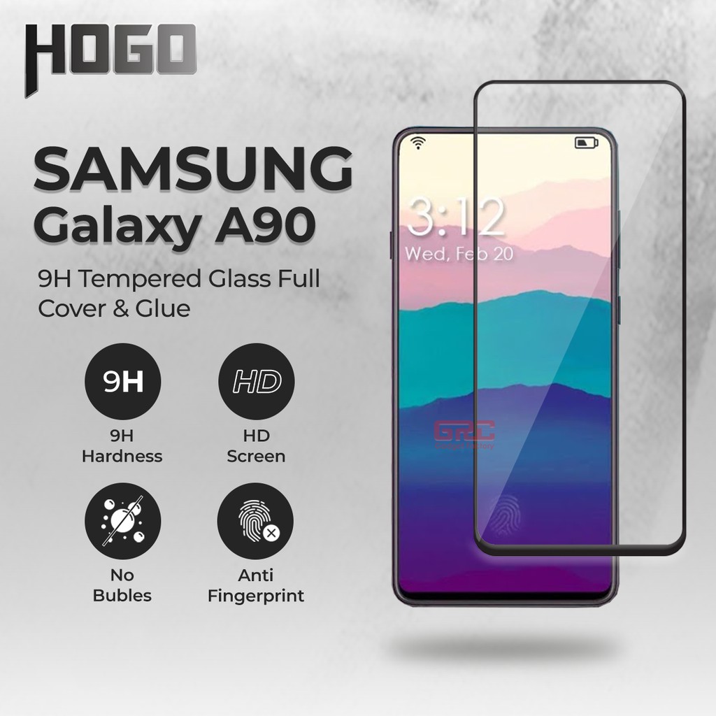 Tempered Glass SAMSUNG Galaxy A90 HOGO Full Cover Anti Gores Kaca