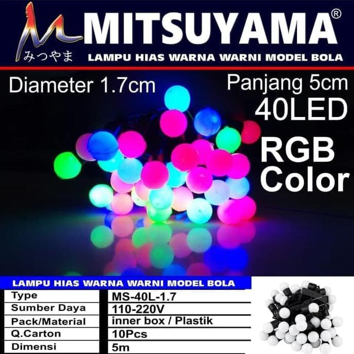 Murah Lampu Hias Warna Warni Model Bola Besar / Anggur Besar 40L 1.7 Diskon