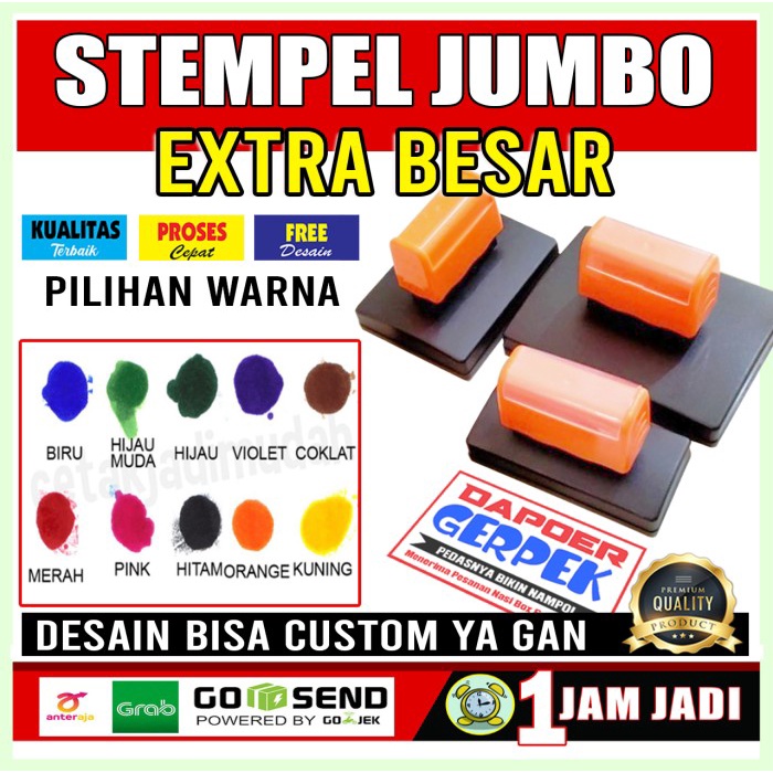 

Wow Stempel Besar Jumbo Ukuran Besar Extra Otomatis Flash Warna Custom Terlaris