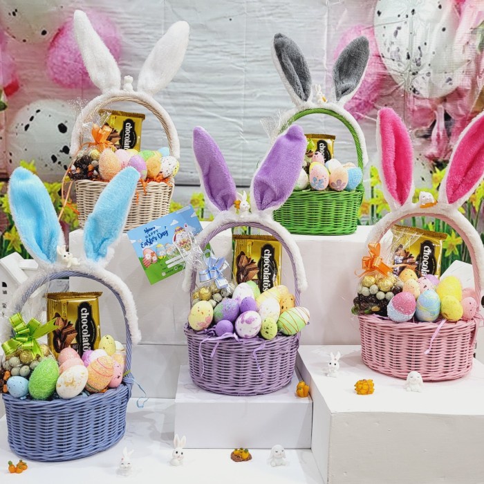 

Paket dekorasi box hampers easter bunny eggs kelinci telur paskah 08